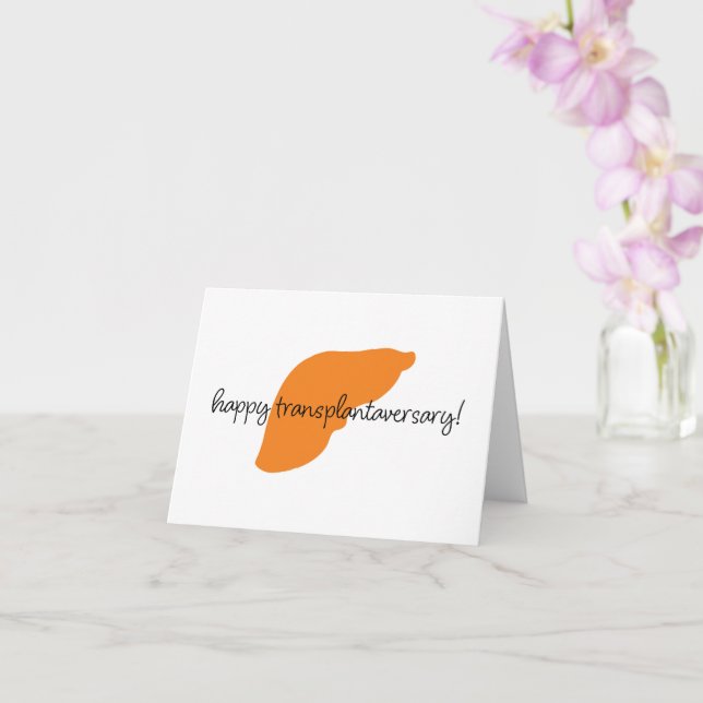Happy Liver Transplantaversary Script Carte pour n (Orchidée)