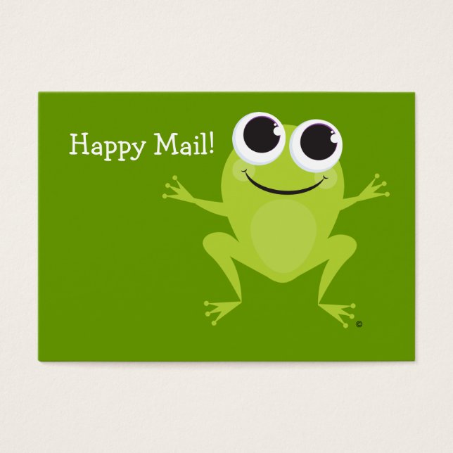 "Happy Mail" Carte de grenouille mignonne - Idées  (Devant)