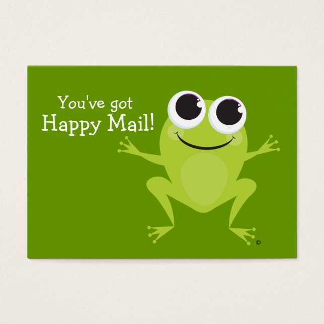"Happy Mail" Carte de grenouille mignonne - Idées  (Devant)