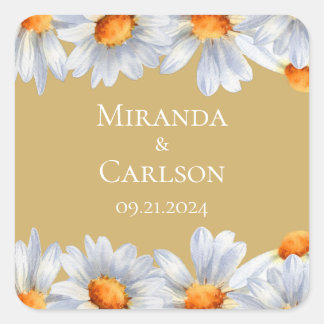 Happy Mariage Carré Sticker