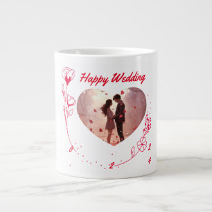 Happy Mariage couple photo personnalisée tasse à c