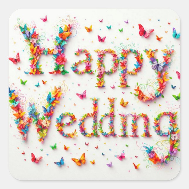 Happy Mariage Sticker (Devant)