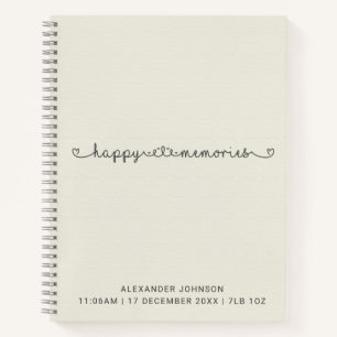 Happy Memories Baby Memory Book Keepsaky Journal