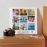 Happy Memories Family 9 Photo Collage<br><div class="desc">Prenez vos souvenirs heureux et présentez-les dans votre maison pour que vous puissiez profiter ou créer un cadeau pour quelqu'un au trésor. Personnalisez en téléchargeant 9 de vos photos préférées.</div>