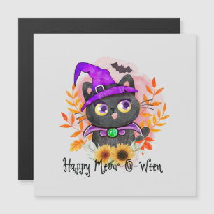 Happy Meow-o-ween -Chat Sorcière Noire