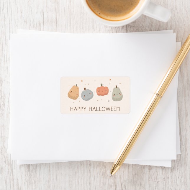 Happy mignon design Citrouille Sticker Halloween (En situation)