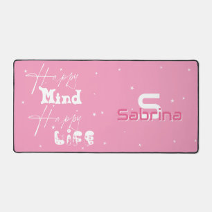 Happy Mind Happy Life mignonne bureau Mat
