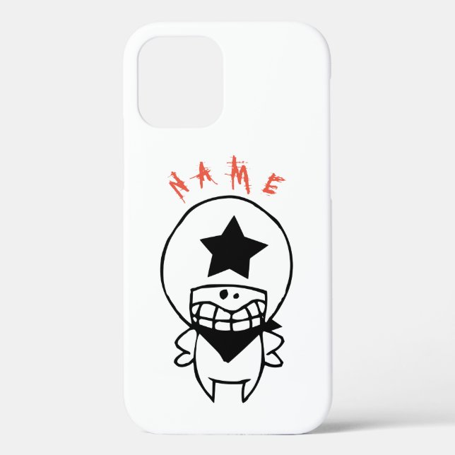 HAPPY MONSTER IPHONE 12 COQUE do-it-yourself NOM C (Verso)