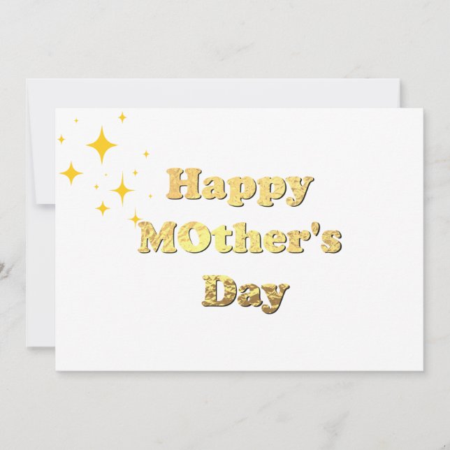 Happy mothers day. Gold simple script calligraphy  (Devant)