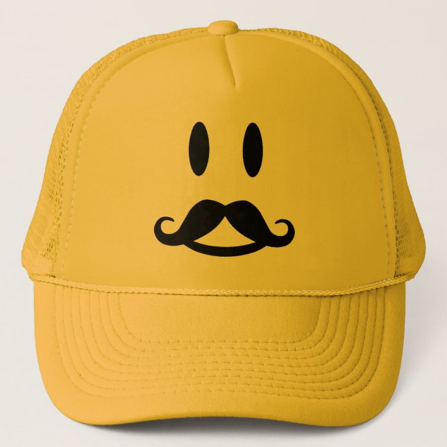 Happy Mustache casquette - choisir la couleur (Devant)