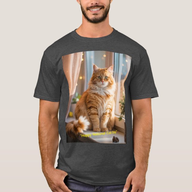 Happy National Cat Day T-Shirt (Devant)