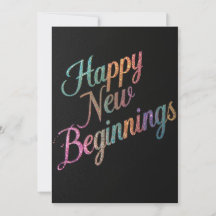 Happy new beginnings 2026 card