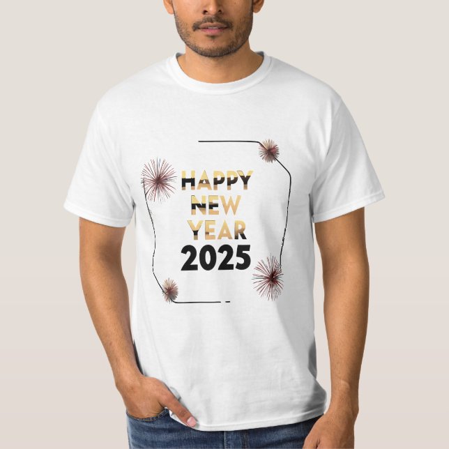 Happy New Year 2025 - Stylish Festive T-Shirt (Devant)