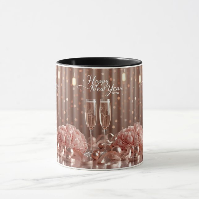 happy new year 2026 champagne lights mug (Centre)