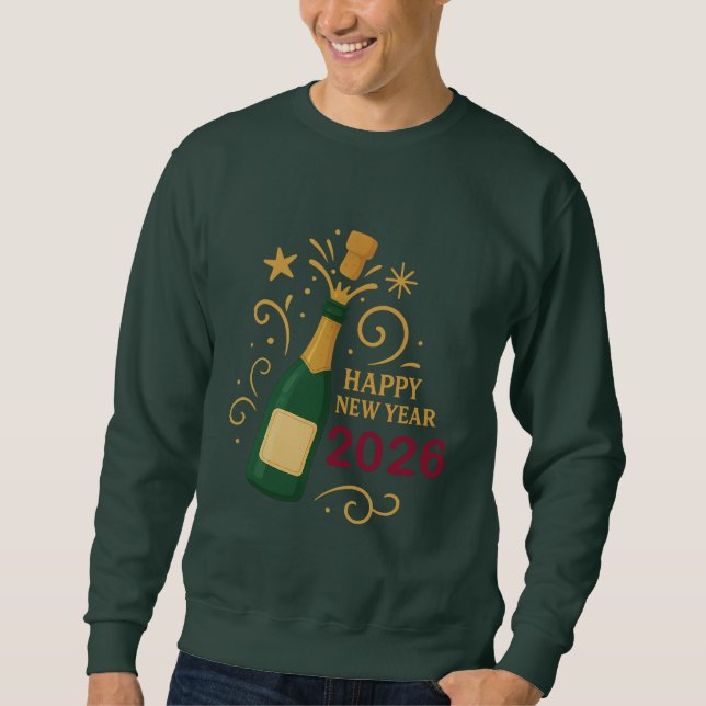 Happy New Year 2026 Champagne | Men’s Sweatshirt (Devant)