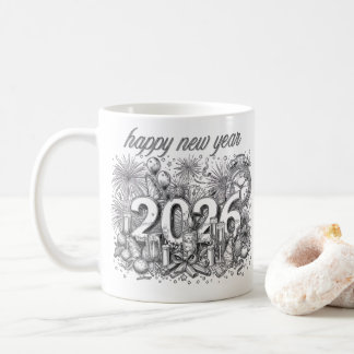 happy new year 2026 coffee mug