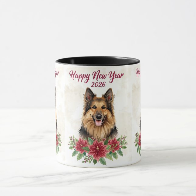 Happy New Year 2026 Dog Lover Mug (Centre)