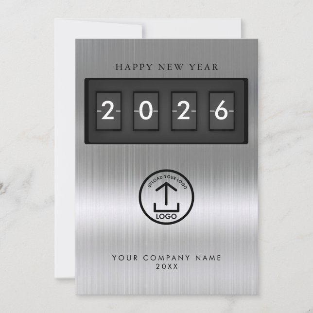 Happy New Year Corporate Business Logo Metallic (Devant)