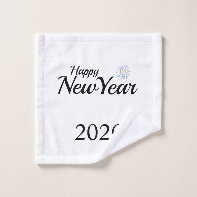 Happy New Year Custom Present (Gant de toilette)