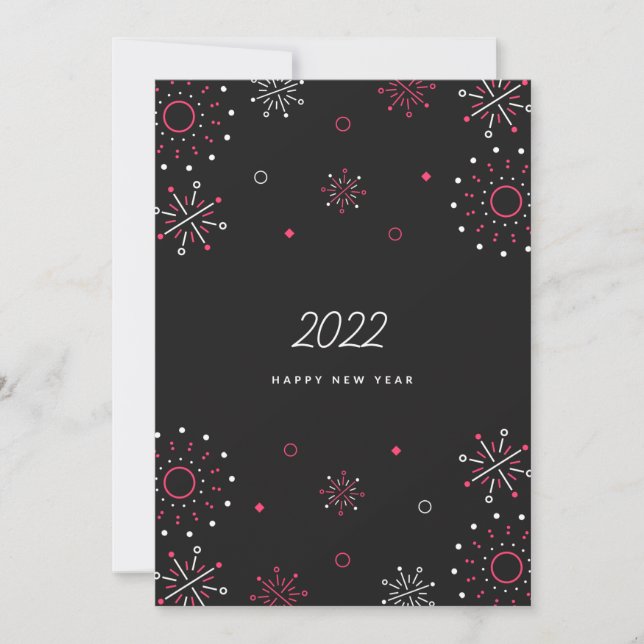 Happy new year invitation card (Devant)