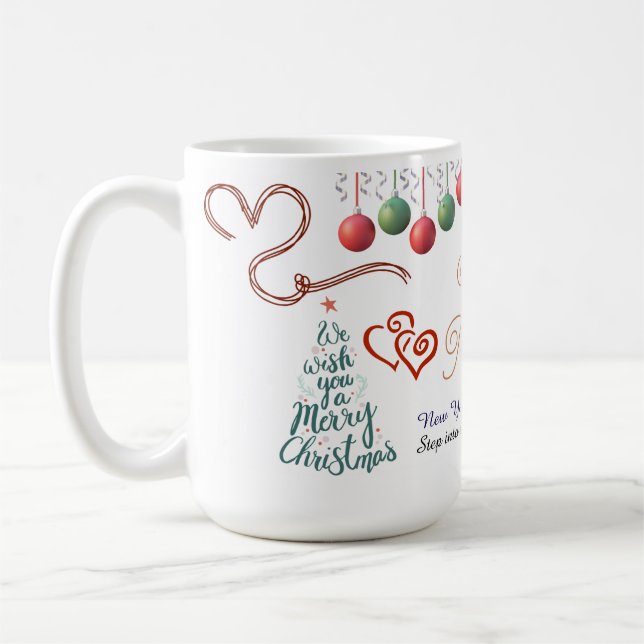 Happy New Year Mug – Premium Celebration design (Gauche)
