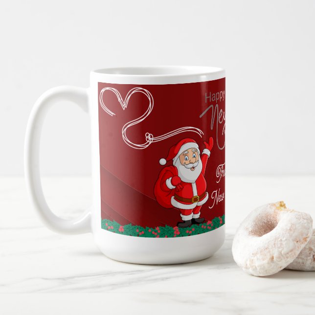 Happy New Year Mug – Premium Celebration Design (Avec donut)