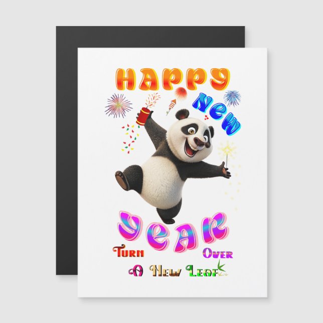 Happy New Year Turn Over A New Leaf (Devant / Derrière)