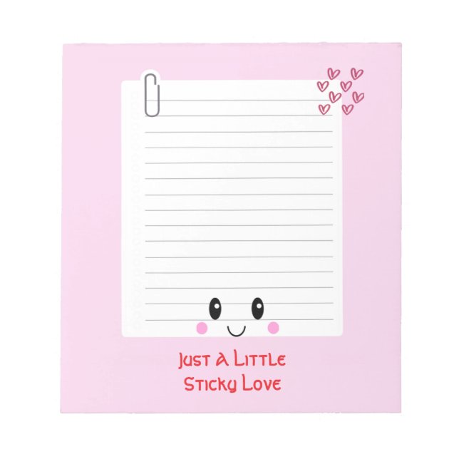 Happy Notes Rose : Bloc-notes Kawaii (Devant)