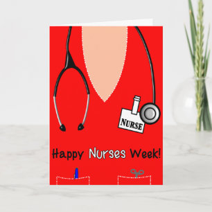 Happy Nurings Week Carte Scrub Top