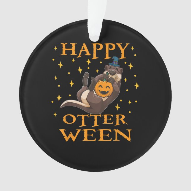 Happy Otterween Mignonne Louter de mer Halloween C (devant)