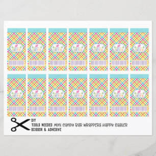 Happy Pâques Mini Candy Chocolate Bar Wrappers do-