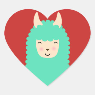 Happy Peekaboo Llama Stickers Coeur