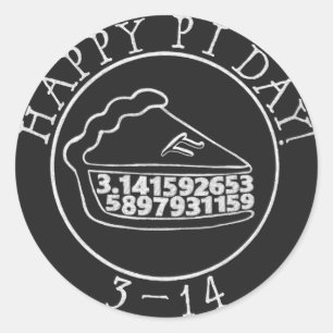 Happy Pi jour chalkboard pie sticker