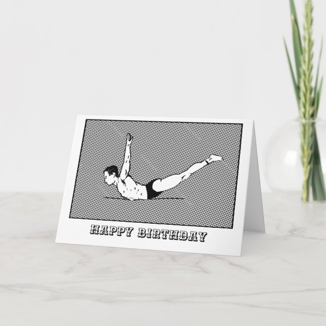 Happy Pilates Anniversaire Carte Swan Dive (Devant)