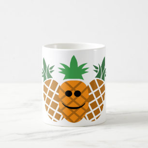 Happy Pineapple Design - Blanc 11 oz Classic Mug