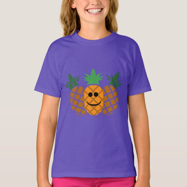 Happy Pineapple Design - T-shirt de base pour fill (Devant)