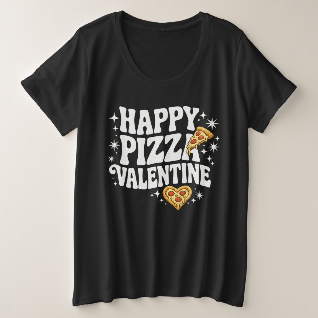 Happy Pizza Valentine Funny Pizza Love Design (Design devant)