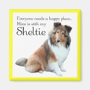 Happy Place Sheltie Magnet