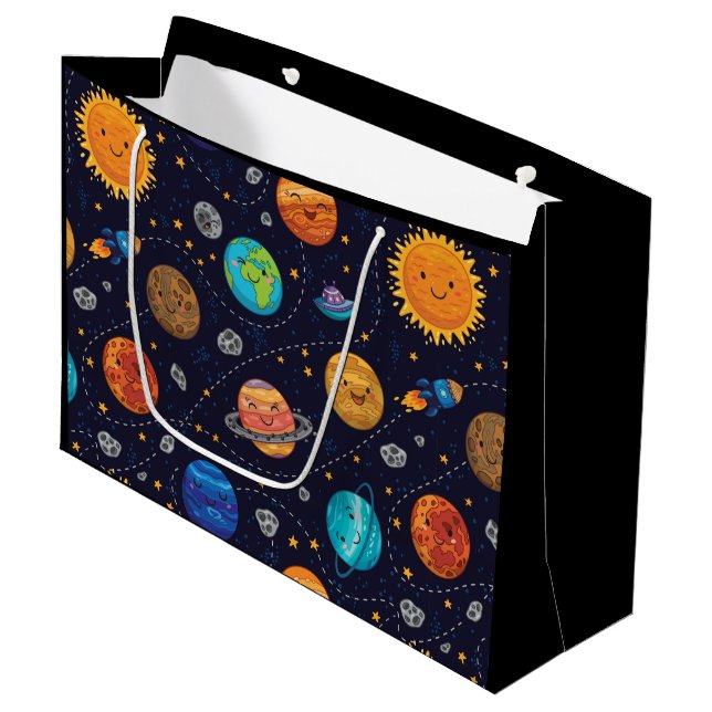 Happy Planets Sac cadeau (Devant Angle)