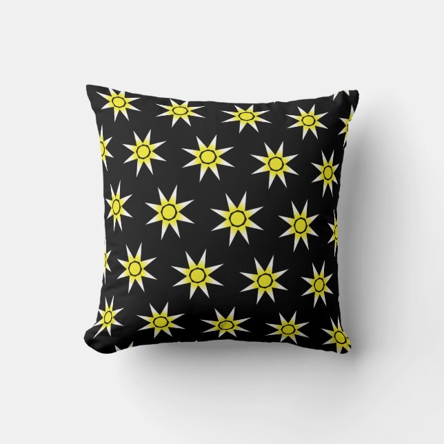 Happy Positive Motif soleil Coussin Cushion (Recto)