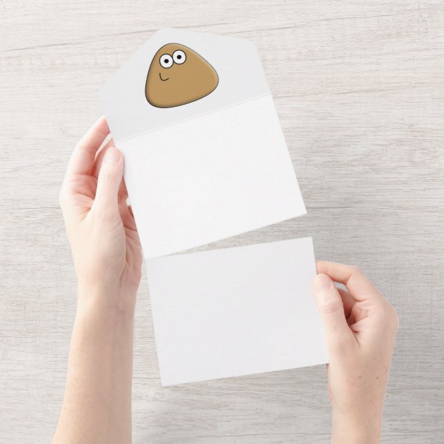 Happy Pou - All in one invitation card (Déchirure)