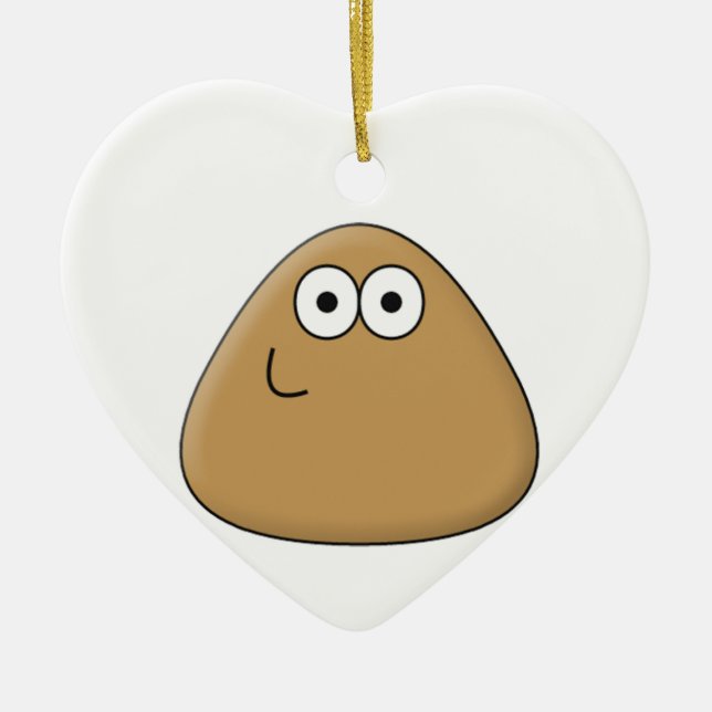 Happy Pou - Ornement de Coeur (Devant)
