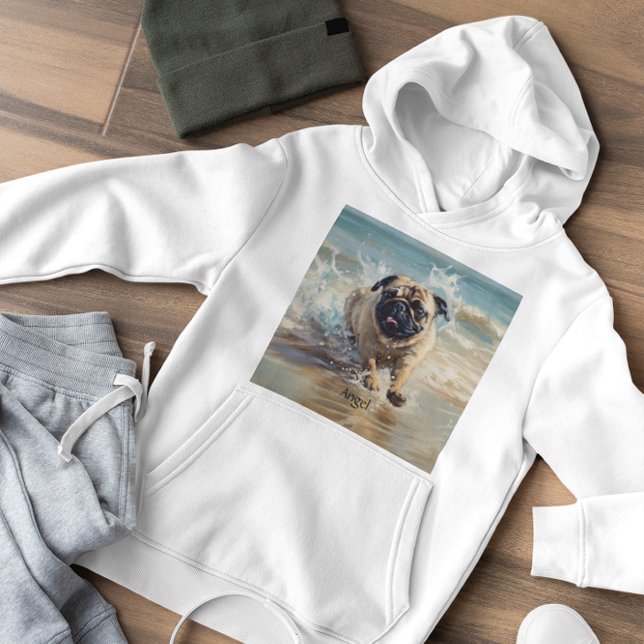 Happy Pug à la Plage personnalisable (Créateur téléchargé)