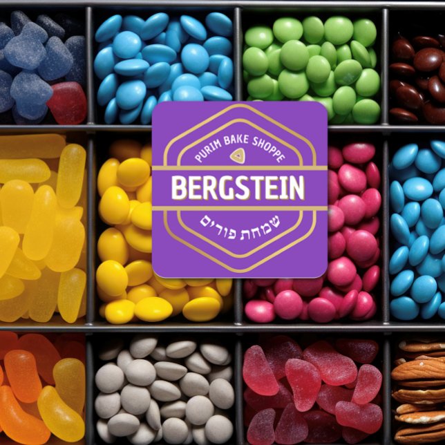 HAPPY PURIM Classy Bake Shop PURPLE Sticker (Créateur téléchargé)