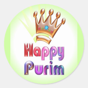 Happy Purim fun sticker Crown avec Star of David