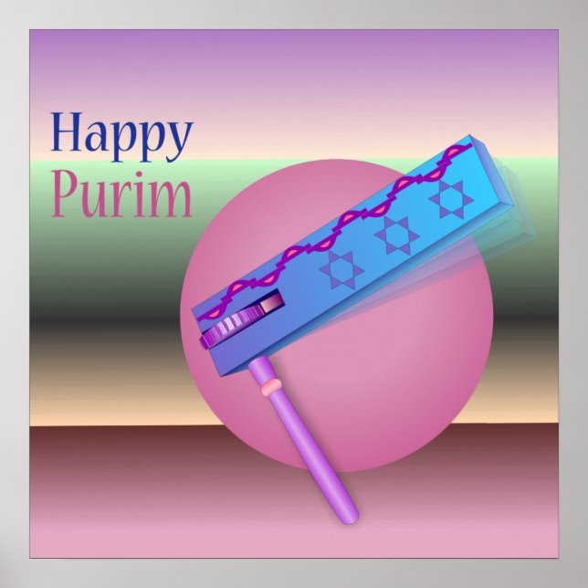 Happy Purim Poster (Devant)