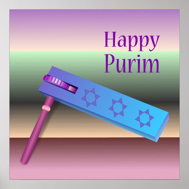 Happy Purim Poster (Devant)