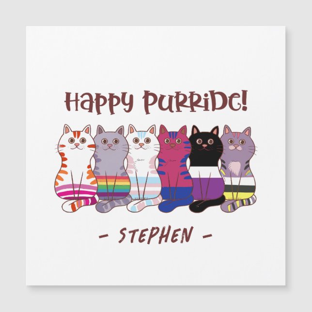Happy Purride - LGBTQ Pride Cats (Devant)
