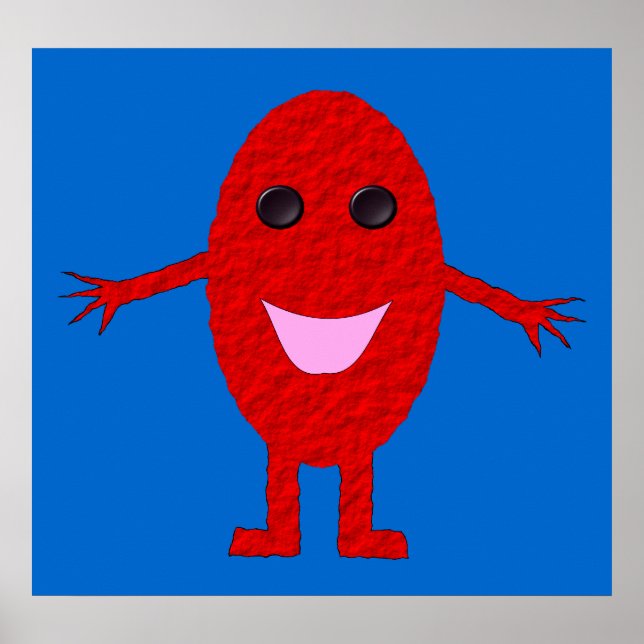 Happy Red Grape Poster (Devant)