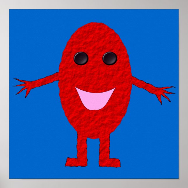 Happy Red Grape Poster (Devant)